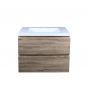 Qubist White Oak Wall Hung 900 Vanity Cabinet Only